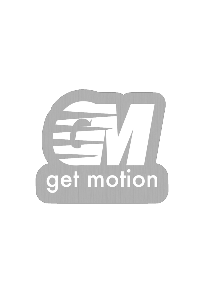 “GET MOTION” Brushed Aluminum Sticker