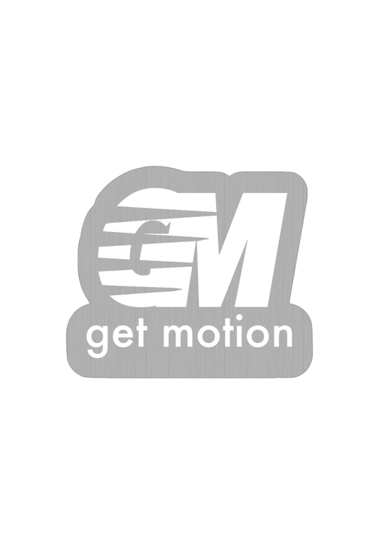 “GET MOTION” Brushed Aluminum Sticker